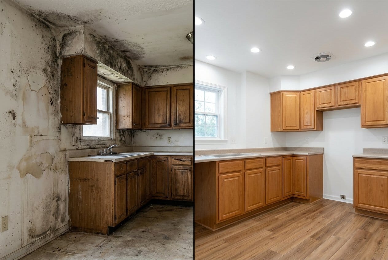 Mold Inspection & Moisture Assessment restoration — home kitchen of colonial residence in Fair Lawn, NJ