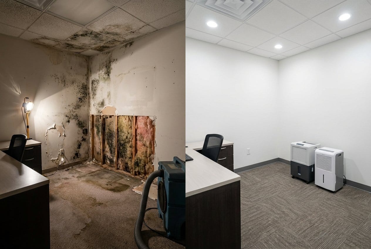 Mold Testing & Lab Reporting restoration β commercial office space of Tudor home in Fair Lawn, NJ