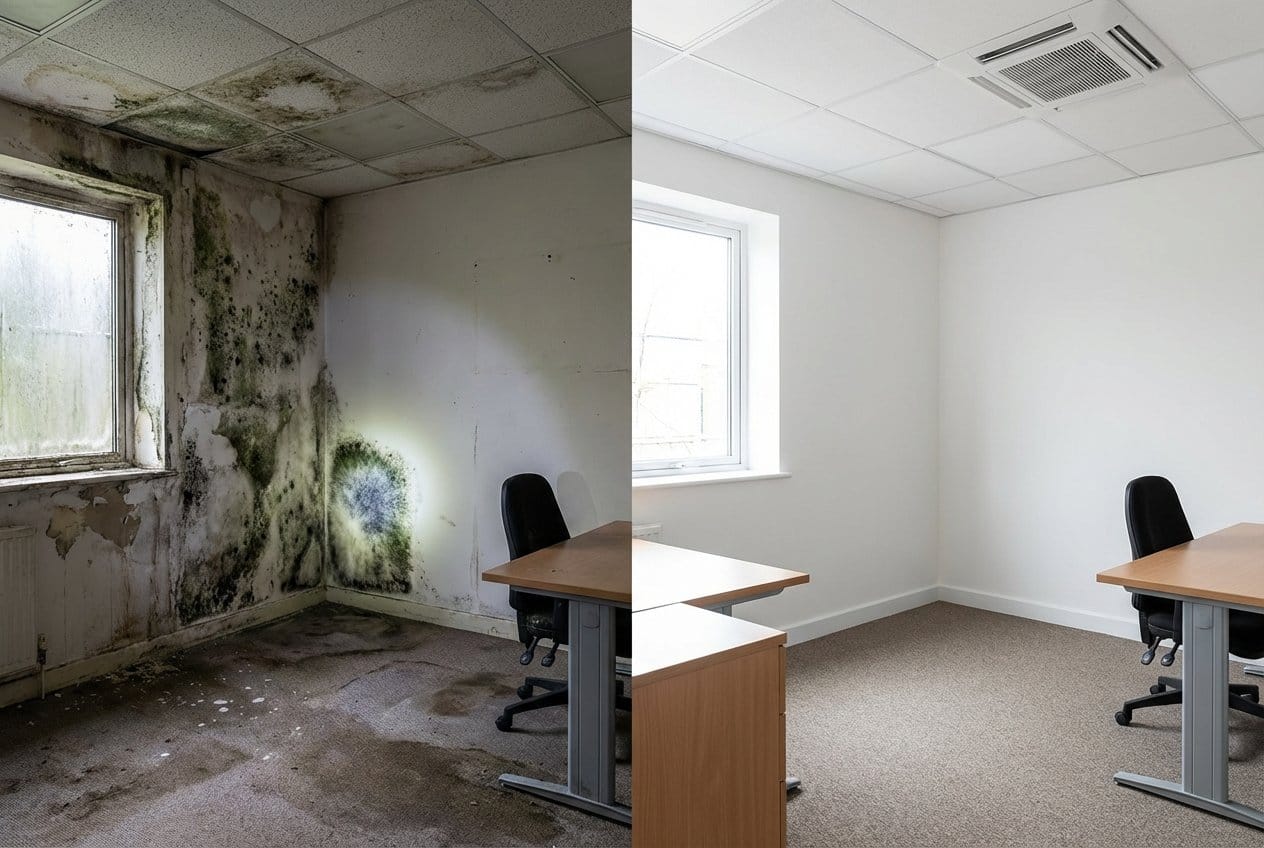 Bathroom & Kitchen Mold Removal restoration — commercial office space of commercial property in Fair Lawn, NJ