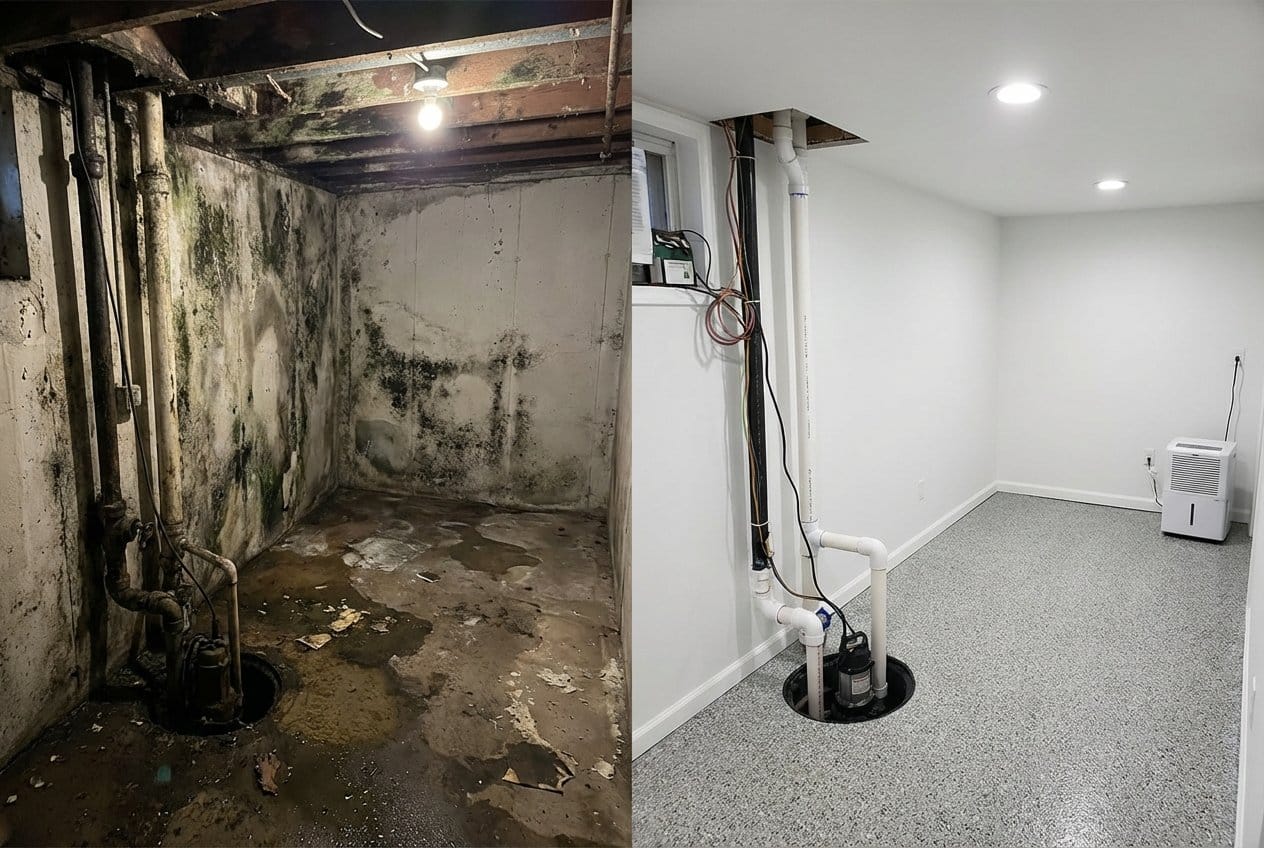 Humidity & Moisture Control Solution restoration β utility room of private residence in Fair Lawn, NJ